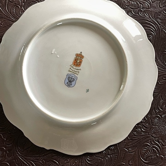 Set of 2 Schumann Arzberg dessert fruit plates vintage Gold Rimmed - Picture 7 of 9